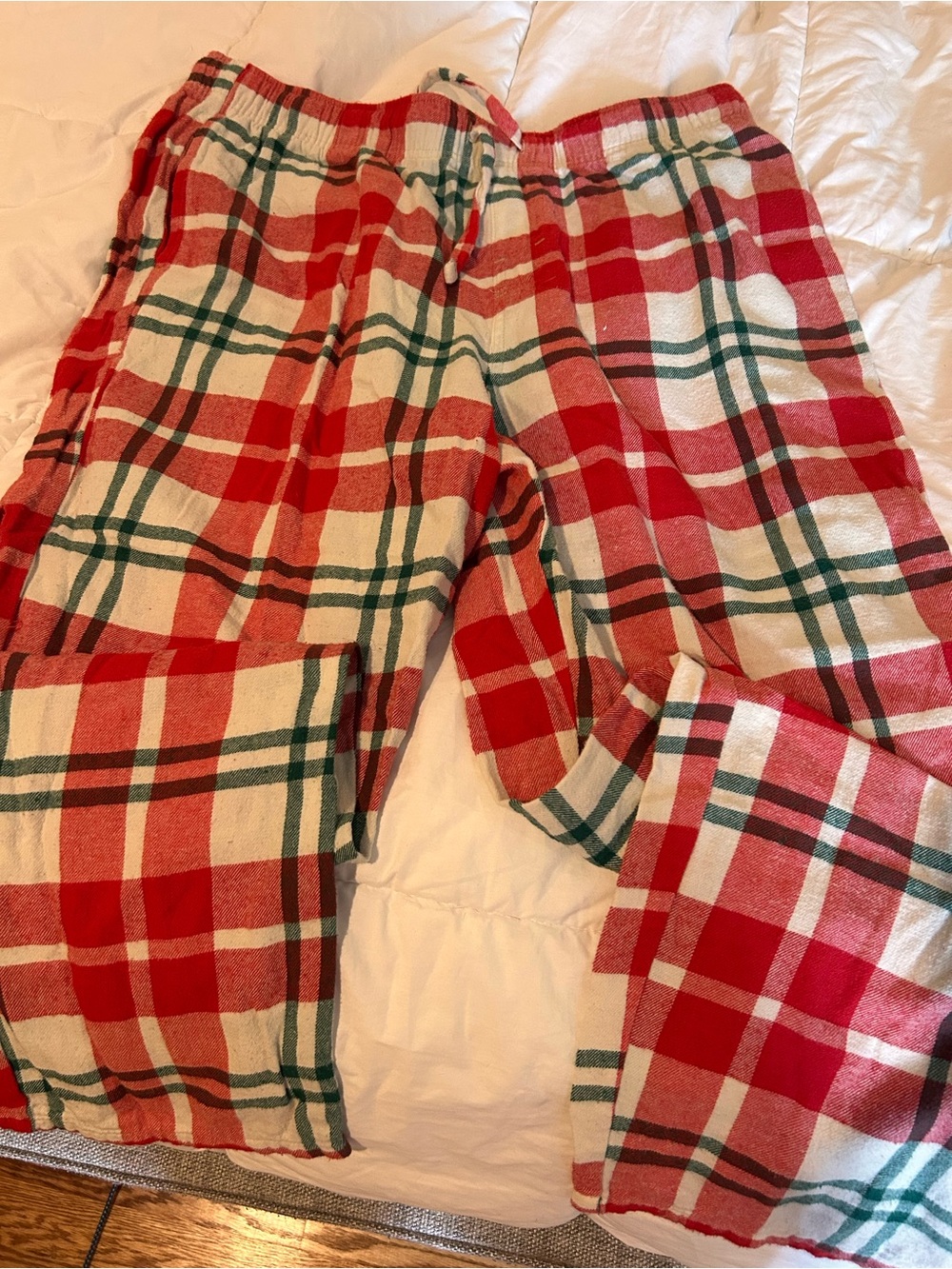 Old Navy Red, White and Green Plaid Lounge Pants